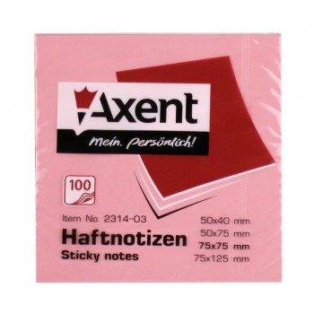Самозалепващи листчета Axent 75х75 mm 100л