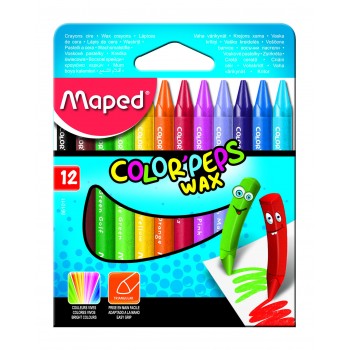 ПАСТЕЛИ ВОСЪЧНИ Мапед COLOR PEPS 12 цвята