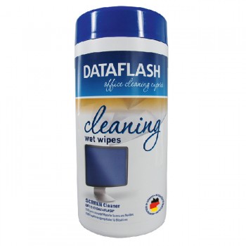 Почистващи мокри кърпи за екрани Data Flash 100 бр.